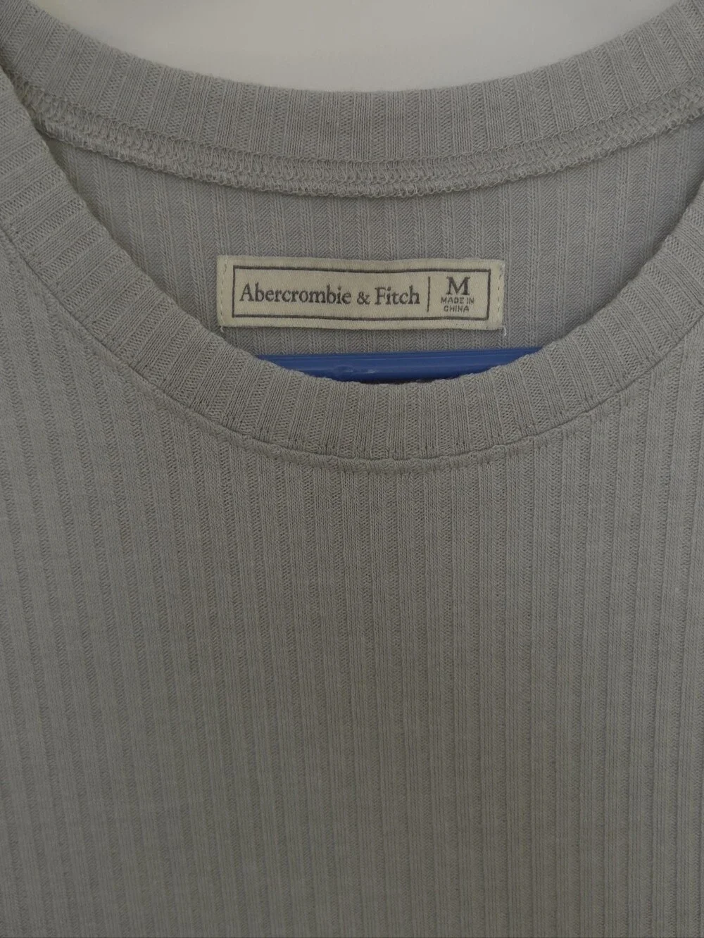 Abercrombie & Fitch Light Blue / Grey Sleeveless Ribbed Maxi Dress. Size M. #SW